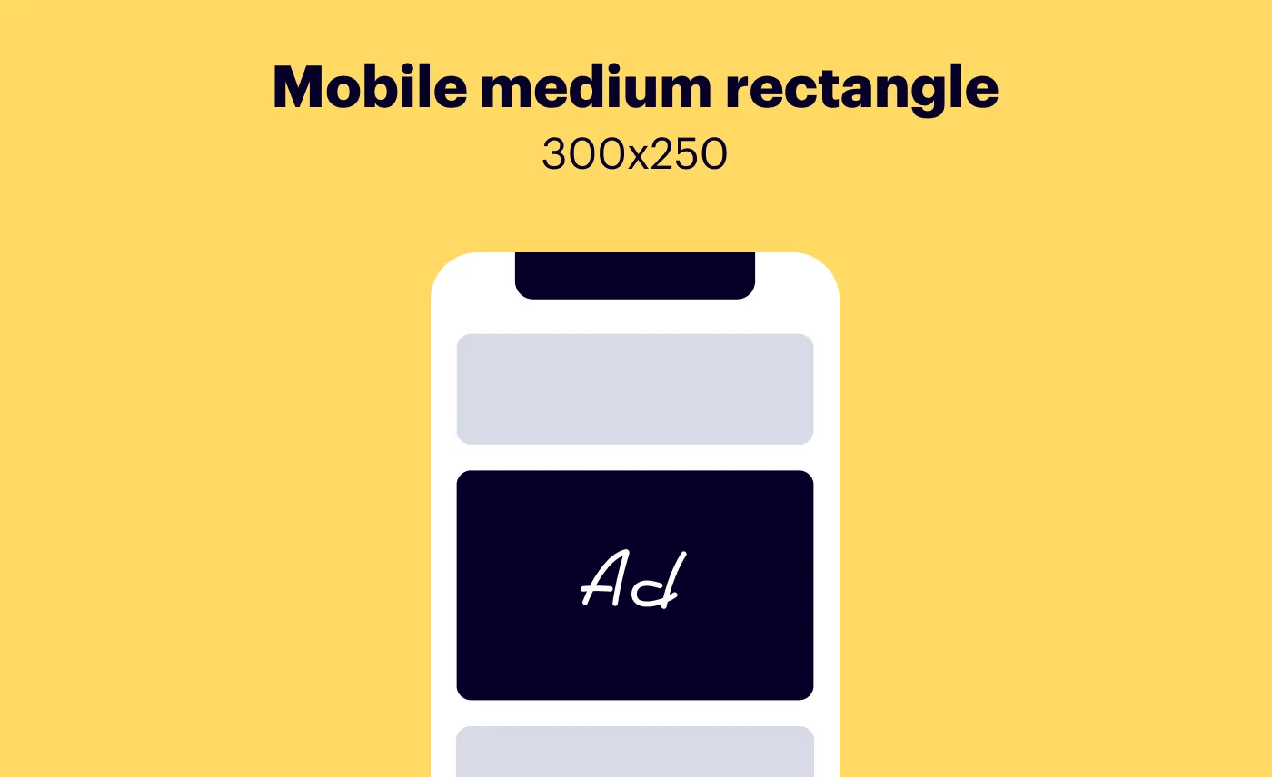 Mobile medium rectangle Ad Size
