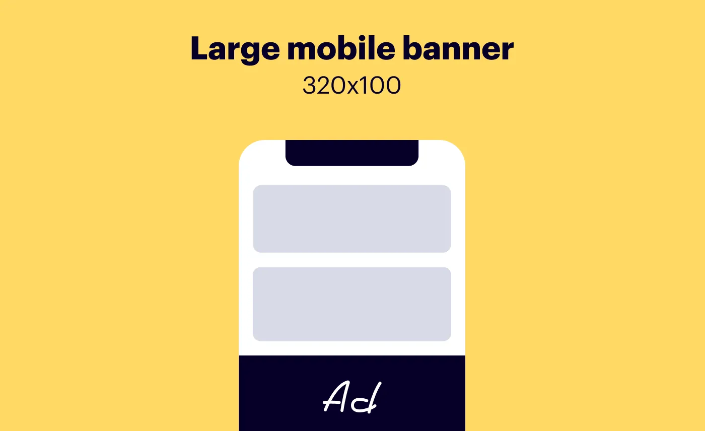 Large mobile banner Ad Size