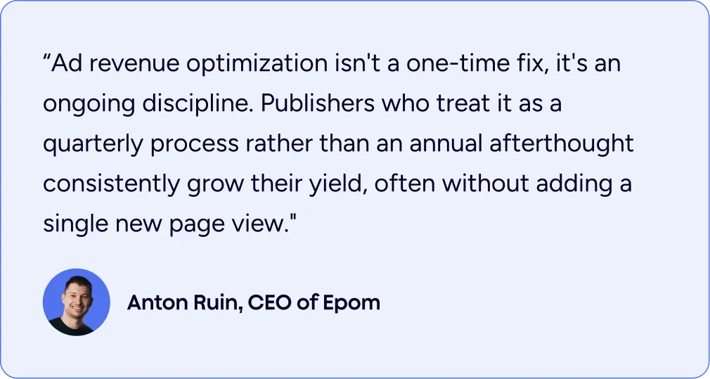 Anton Ruin, CEO of Epom
