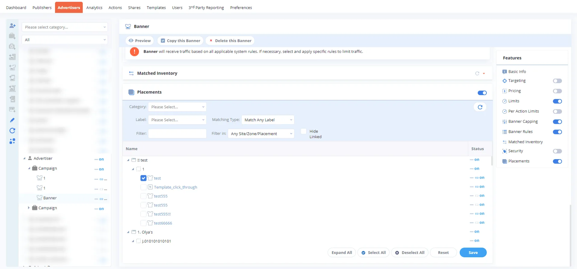 Analytics in a 3rd-party ad server