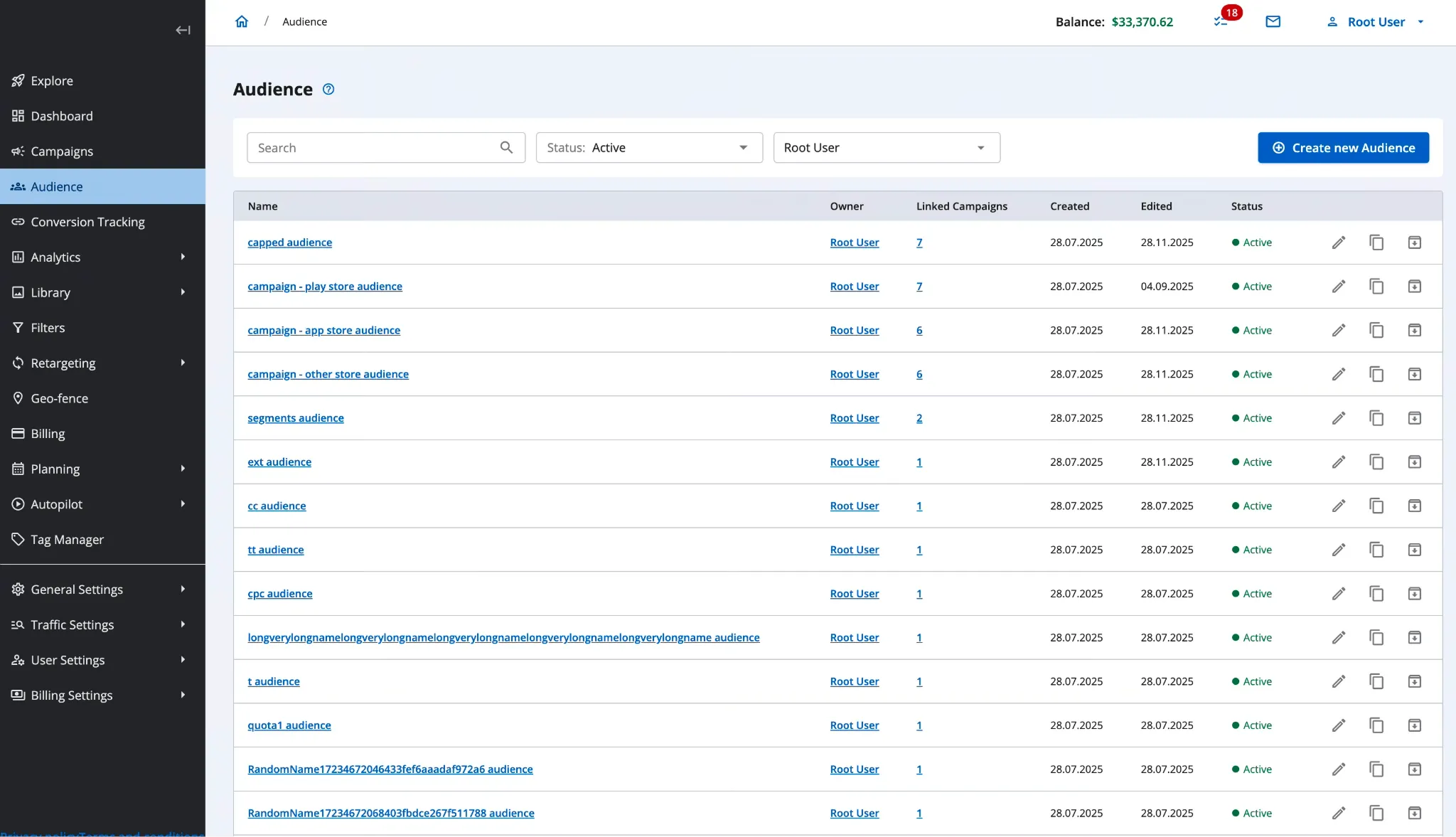 Epom DSP 8.1: Copy Audience modal