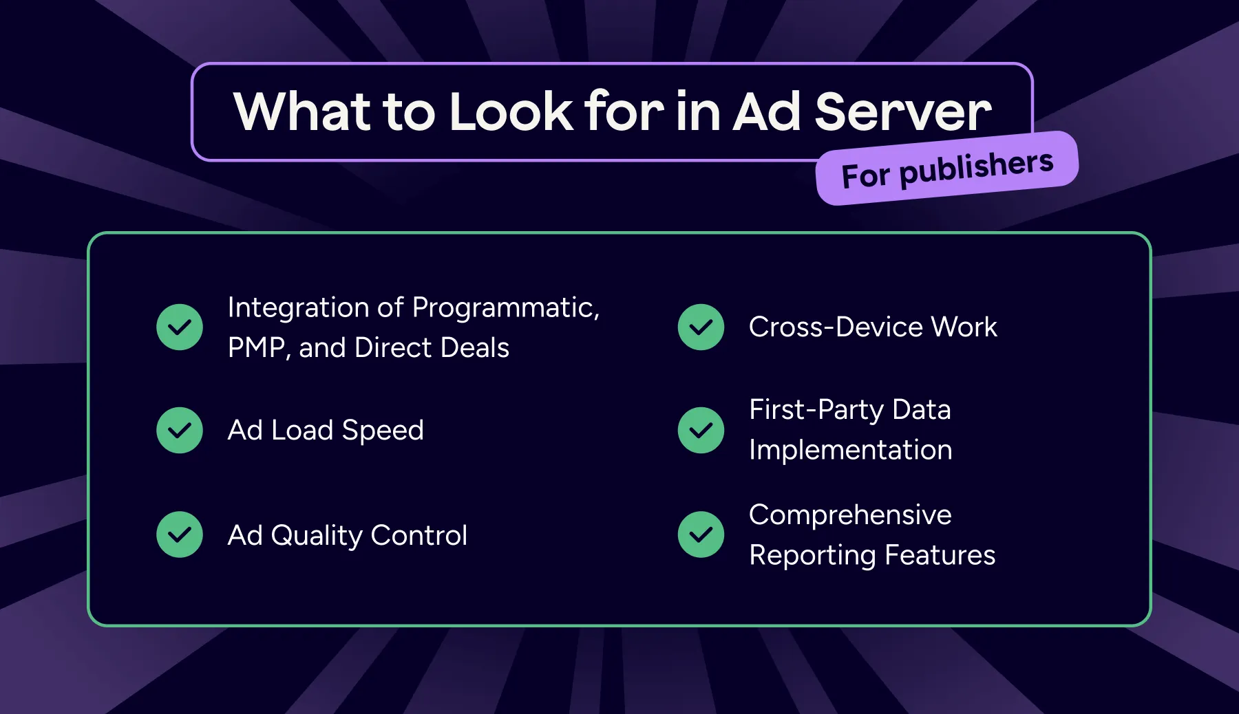 What to Look for in Ad Server for Publishers