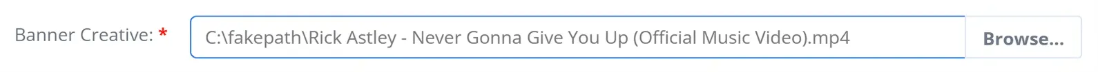 creative uploading for VAST