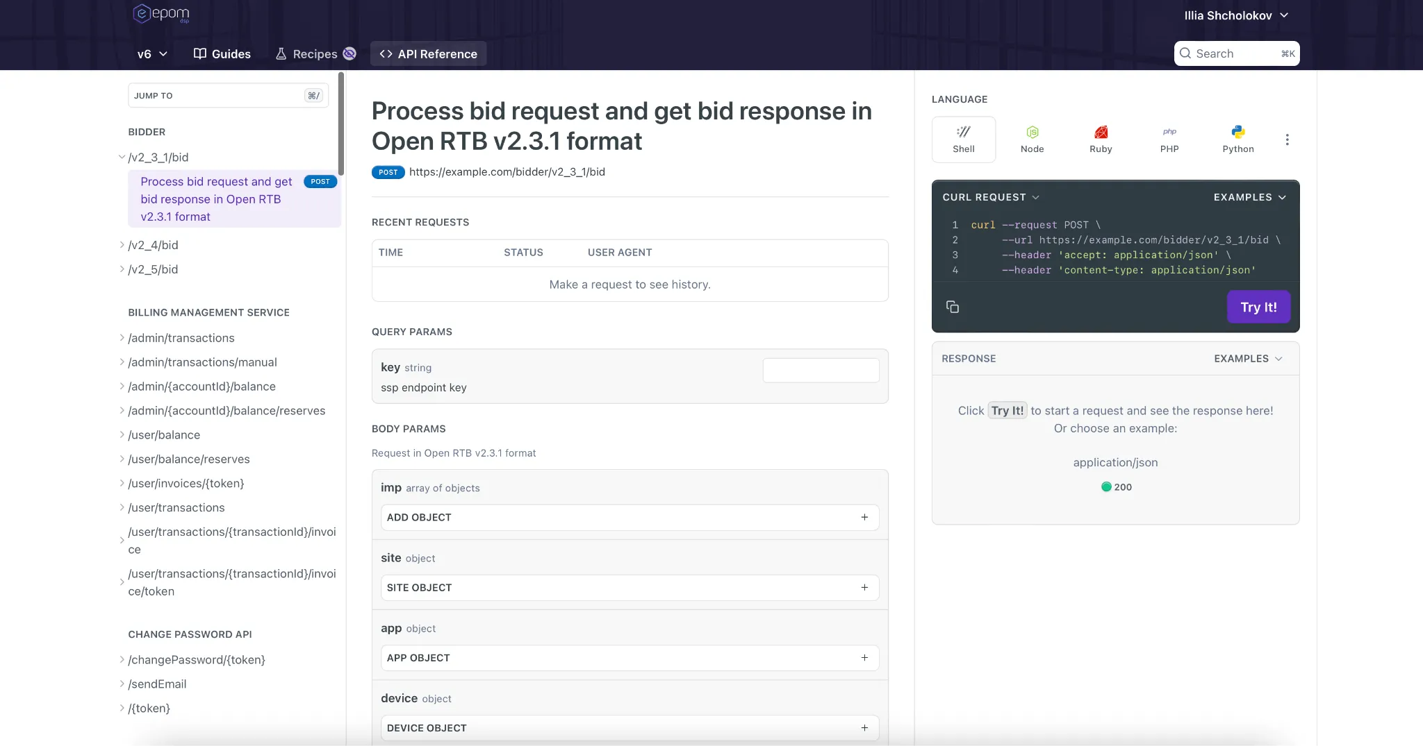 swagger docs integrated with readme