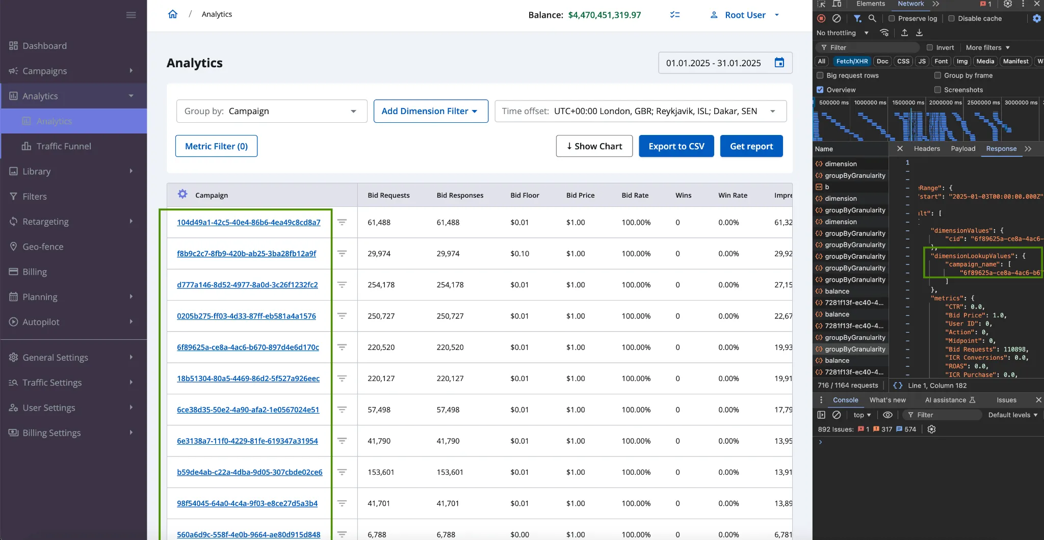 analytic lookup service