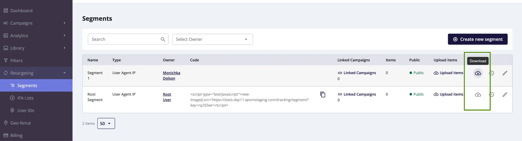 Gzipped data export in one click in DSP 6.9.2